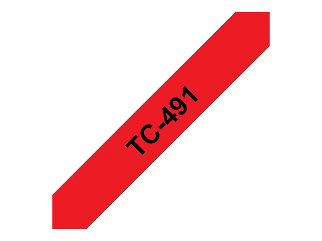 Brother Schwarz auf rot - Rolle (0,9 cm) laminiertes Band