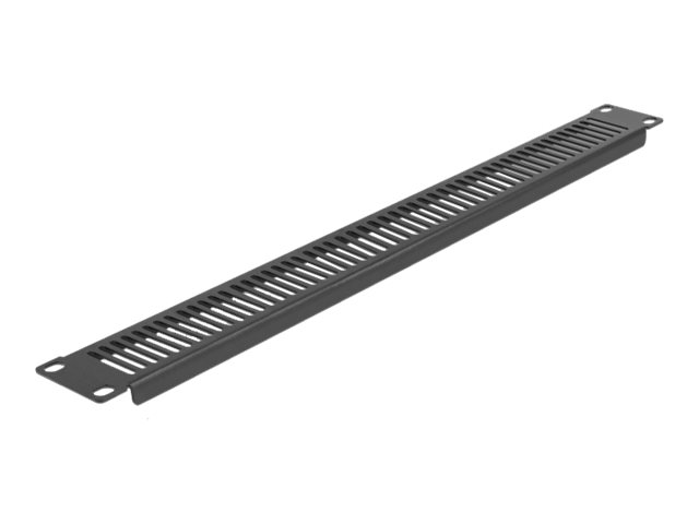 Delock Rackpaneel (vertikal) - mit Lüftungsschlitzen - Schwarz - 1U - 48.3 cm (19")