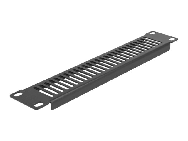 Delock Rackpaneel (vertikal) - mit Lüftungsschlitzen - Schwarz - 1U - 25.4 cm (10")