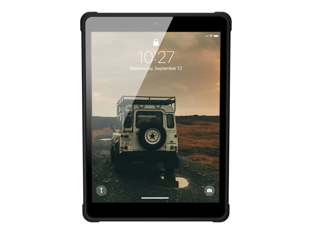 Urban Armor Gear UAG Rugged Case for iPad 10.2-in (7/8 Gen, 2019/2020) - Metropolis w/HS Black - Hintere Abdeckung für Tablet - composite - Schwarz - 10.2" - für Apple 10.2-inch iPad (7. Generation, 8. Generation)