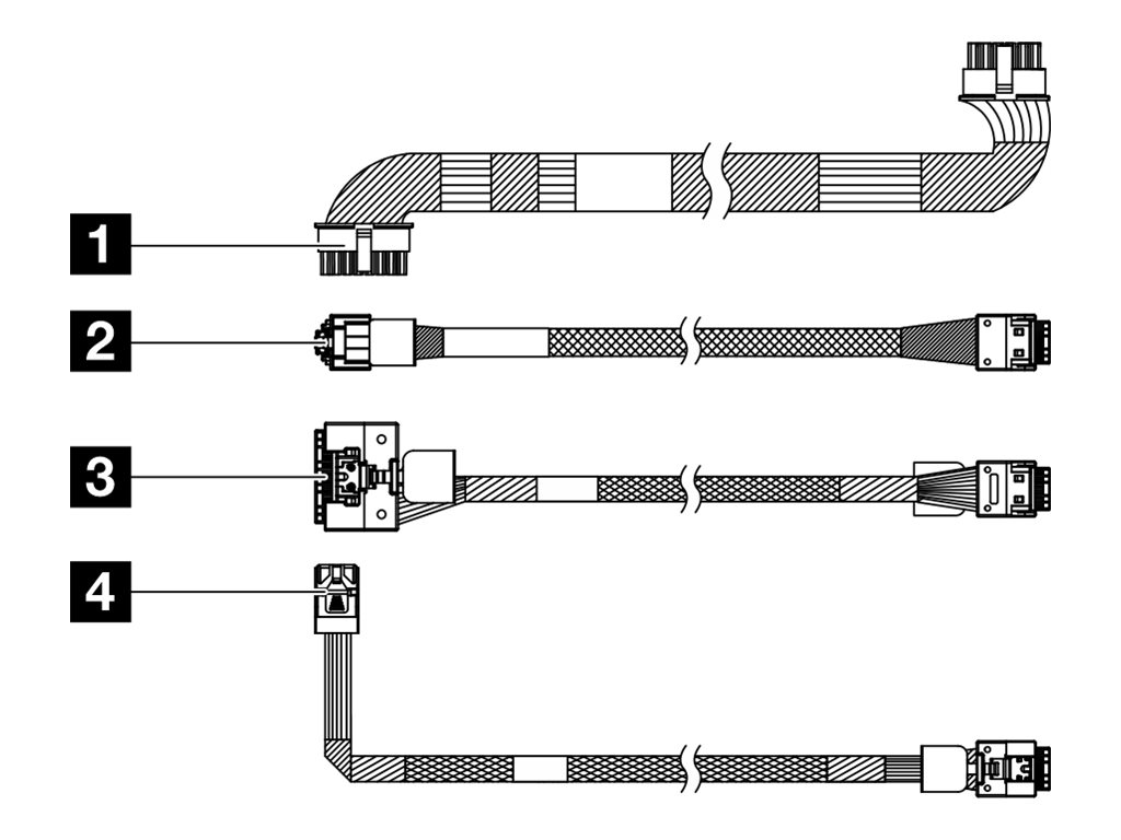 Lenovo Speicherkabelkit - für 4 x 2,5" SAS/SATA