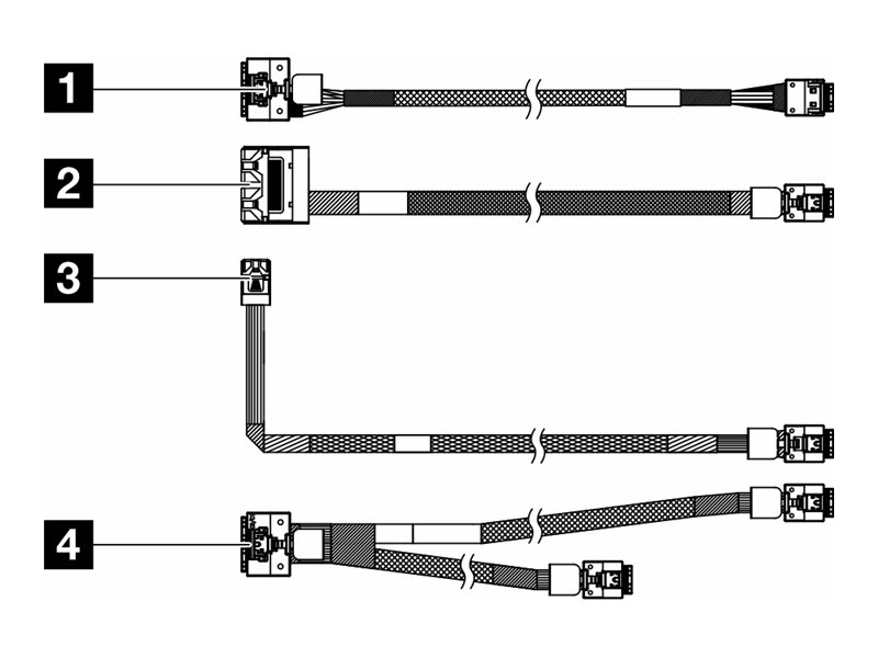 Lenovo Speicherkabelkit - für 4 x 2,5" AnyBay