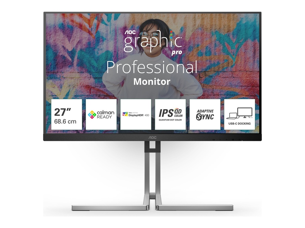 AOC Q27U3CV - Graphic Pro Series - LED-Monitor - 68.6 cm (27")