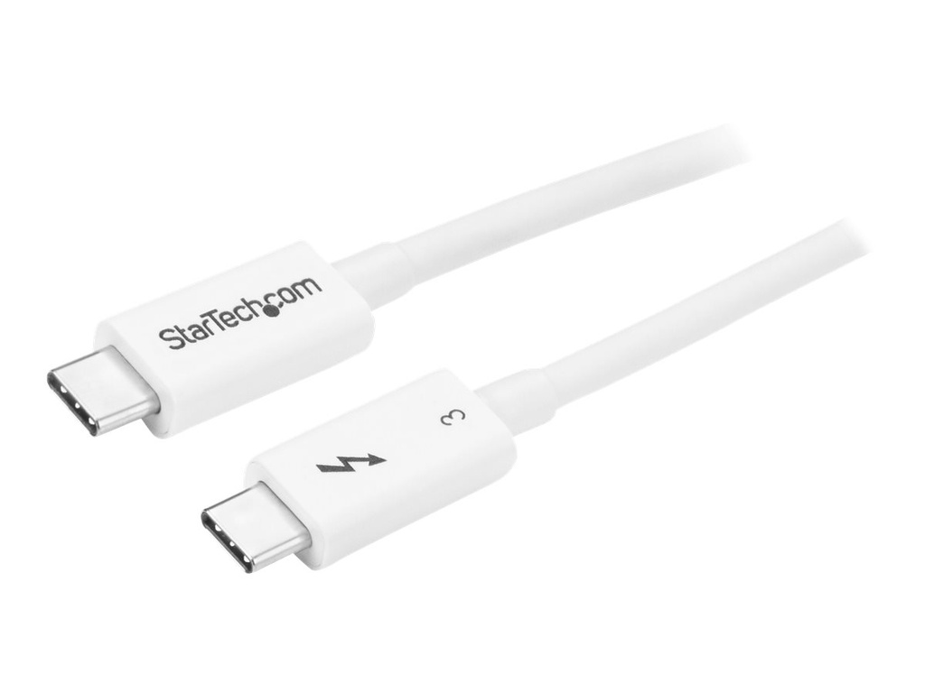 StarTech.com 1.6ft (50cm) Thunderbolt 3 Cable, 40Gbps, 100W PD, 4K/5K Video, Thunderbolt-Certified, Compatible w/ TB4/USB 3.2/DisplayPort - Thunderbolt-Kabel - USB-C (M)