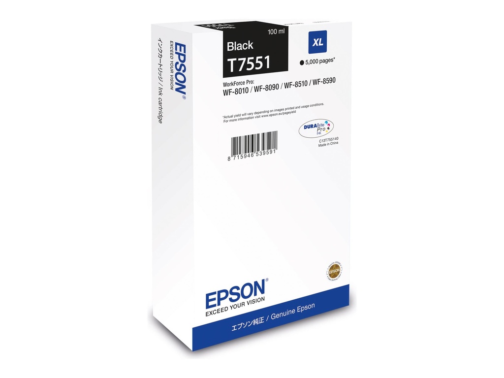 Epson T7551 - 100 ml - Größe XL - Schwarz - original