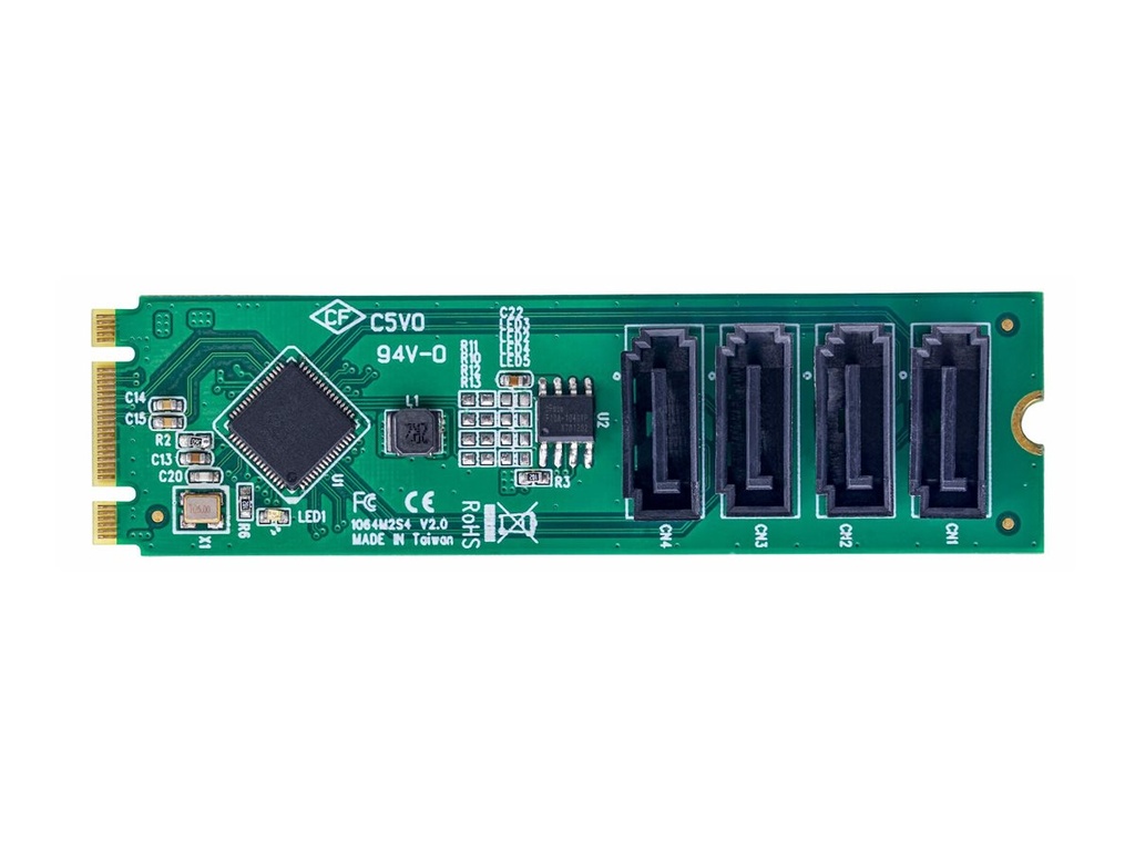 StarTech.com 4-Port M.2 to SATA Adapter Card