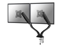 Neomounts NM-D500D - Befestigungskit - Voll beweglich - für 2 LCD-Displays - Schwarz - Bildschirmgröße: 25.4-68.6 cm (10"-27")
