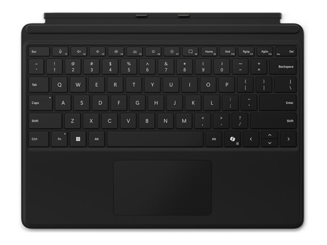 Microsoft Surface Pro Keyboard - Tastatur - mit Trackpad, Beschleunigungsmesser, Surface Slim Pen 2 Ablage- und Ladeschale - QWERTZ - Deutsch/Österreichisch - Schwarz - für Microsoft Surface Pro 8, Pro 8 for Business, Pro 9, Pro 9 for Business, Pro 10 for Business, Pro (11th Edition)