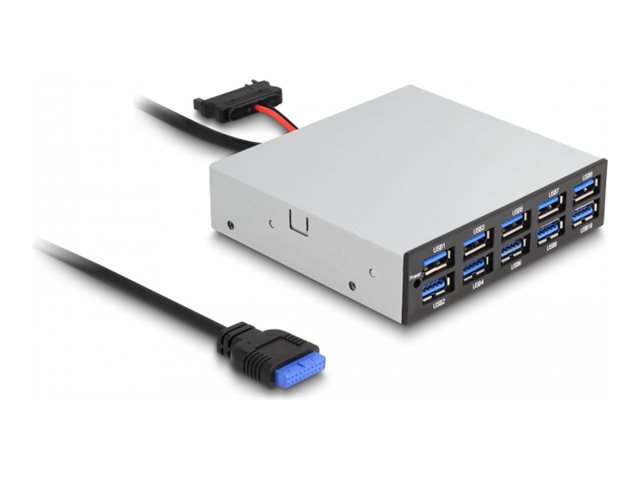 Delock Hub - 3.5", 5 Gbps, front panel - 10