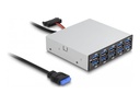 Delock Hub - 3.5", 5 Gbps, front panel - 10 x SuperSpeed USB 3.0