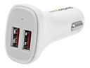 StarTech.com Startech Dual Port USB KFZ Ladegerät - 24W/4.8 - Weiß - 2 Port USB Autoladegerät - Auto-Netzteil - 24 watt - 4.8 A - 2 Ausgabeanschlussstellen (USB)