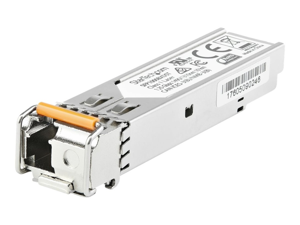 StarTech.com SFP1GBX40DES Transceiver Modul (Dell EMC SFP-1G-BX40-D kompatibel, SFP, 1 Gbit/s, 40 km, Single Mode, Mini-GBIC)