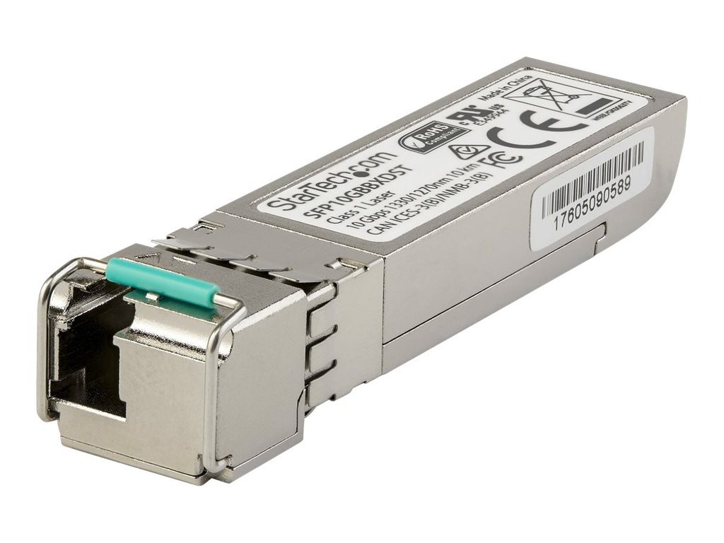 StarTech.com SFP10GBX40US Transceiver Modul (Dell EMC SFP-10G-BX40-U kompatibel, SFP+, 10 Gbit/s, 40 km, Single Mode, Mini-GBIC)