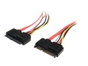 StarTech.com SATA Verlängerung 30cm - 22pin Kombikabel Stecker / Buchse - internes S-ATA Daten- Strom Verlängerungskabel - SATA-Verlängerungskabel - SATA Combo (W)
