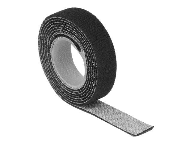 Delock Klettverschluss - 1 m - Schwarz