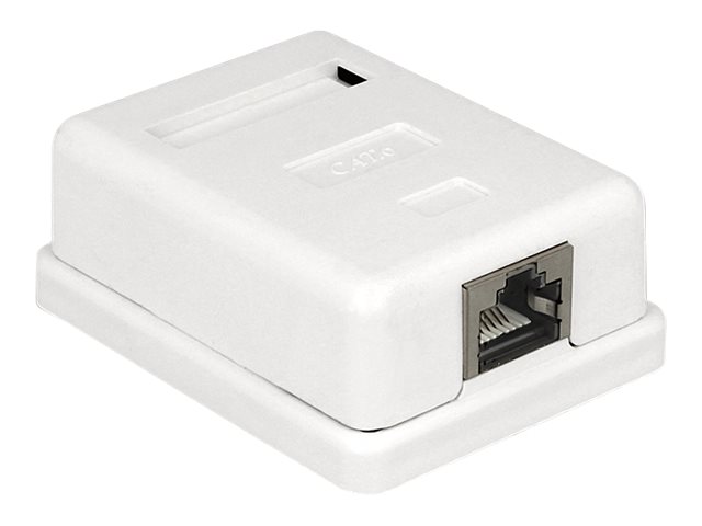 Delock Wanddose - CAT 6 - STP - RJ-45 - weiß