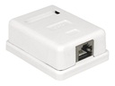 Delock Wanddose - CAT 6 - STP - RJ-45 - weiß