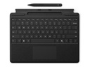 Microsoft Surface Pro Keyboard - Tastatur - mit Trackpad, Beschleunigungsmesser, Surface Slim Pen 2 Ablage- und Ladeschale - QWERTY - Niederländisch - Schwarz - mit Slim Pen 2 - für Microsoft Surface Pro 8, Pro 8 for Business, Pro 9, Pro 9 for Business, Pro 10 for Business, Pro (11th Edition)