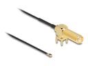 Delock Antennenkabel - SMA (R) 90° PCB zu MHF 4L (S)