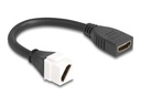Delock HDMI-Kabel - HDMI weiblich zu HDMI weiblich Keystone - 20 cm - Schwarz - 8K60Hz (7680 x 4320)