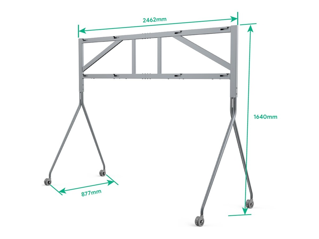 Yealink Wagen - für 2 LCD-Displays - Bildschirmgröße: 165.1 cm (65")