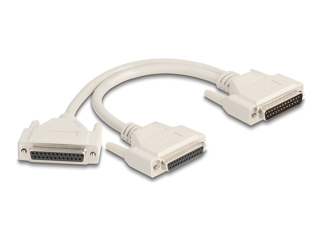 Delock Serieller Splitter - DB-25 (M) zu DB-25 (W)