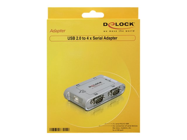 Delock USB 2.0 to 4 port serial HUB - Serieller