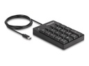 Delock Tastenfeld - 19 Tasten - USB-C - Schwarz