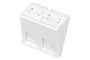 DIGITUS Frontplatte, 2-Port, 45 x 45 mm, abgewinkelt, für Rahmen DN-93802-5-SH