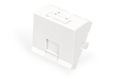 DIGITUS Frontplatte, 1-Port, 45 x 45 mm, abgewinkelt, für Rahmen DN-93802-5-SH