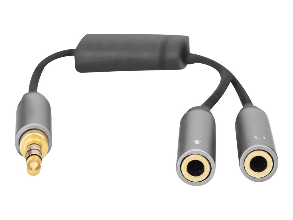 DIGITUS Audio-Splitter - 4-poliger Mini-Stecker