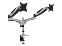 DIGITUS DA-90353 - Befestigungskit (Spannbefestigung für Tisch, 2 Federarme) - für 2 LCD-Displays - Bildschirmgröße: 43-69 cm (17"-27")