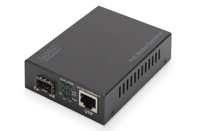 DIGITUS Gigabit PoE Medienkonverter, RJ45 / SFP, PSE