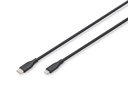 DIGITUS Lightning Silikon Anschlusskabel, USB-C - Lightning, 2m, schwarz