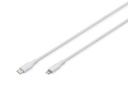 DIGITUS Lightning Silikon Anschlusskabel, USB-C - Lightning, 0,5m, weiß