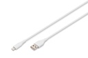 DIGITUS Lightning Silikon Anschlusskabel, USB-A - Lightning 2m, weiß