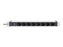 DIGITUS Stromverteilungseinheit (Rack - einbaufähig) - Wechselstrom 230 V - 3600 VA - 1-phasig - Eingabe, Eingang IEC 60320 C20 - Ausgangsanschlüsse: 8 (power CEE 7/3)
