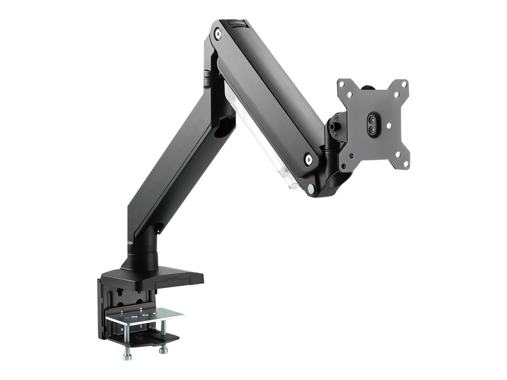 DIGITUS DA-90426 - Befestigungskit (Spannbefestigung für Tisch, Schnellentriegelungsmechanismus, Gaszylinder-Monitorarm) - Gasfeder - für Curved Panel/Flat Panel - Aluminium, Kunststoff, Stahl - Schwarz - Bildschirmgröße: 38.1-88.9 cm (15"-35")