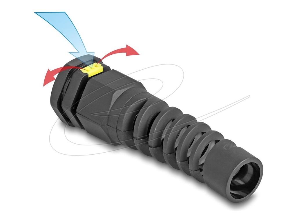 Delock Kabelverschraubung - M20, mit Belüftung und Zugentlastung, IP68 staub- und wasserdicht - Schwarz, RAL 9005 (Packung mit 2)