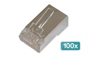DIGITUS CAT 6 Modularstecker für Rundkabel, Pass through Stecker - 100 Stk.