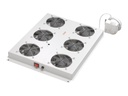 DIGITUS Professional DN-19 FAN-4-SRV - Rack-Dach mit 2 Lüftern - mit 4 Lüfter - Hellgrau, RAL 7035 - 48.3 cm (19")