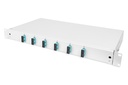 DIGITUS LWL-Spleißbox, 1HE, bestückt, 6x SC DX, OM3
