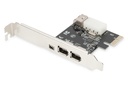 DIGITUS PCI Express Karte, Firewire 1394a (3+1 Port)