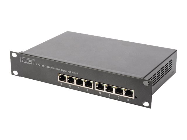 DIGITUS Professional DN-95317 - Switch - unmanaged - 8 x 10/100/1000 (PoE)