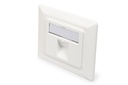 DIGITUS Leerdose für Keystone Module, Rahmen 80x80 mm + Zentralplatte 50x50 mm