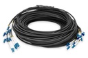 DIGITUS Vorkonfektionierte Glasfaser Universal Breakout Kabel, Singlemode OS2, 12 Fasern, LC/UPC - LC/UPC