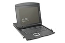 DIGITUS Modulare HD LCD KVM Konsole mit 19" TFT, 16-Port HDMI KVM Anschluss, Touchpad, UK Tastaturlayout