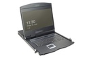 DIGITUS 19" LCD KVM Konsole, 1-Port VGA, französische Tastatur
