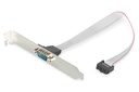 DIGITUS Slotblech Adapterkabel, D-Sub9/St - IDC 2x 5pin/Bu