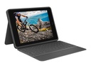 Logitech Rugged Folio - Tastatur und Foliohülle - Apple Smart connector - QWERTY - US International - Graphite - für Apple 10.9-inch iPad (10. Generation)